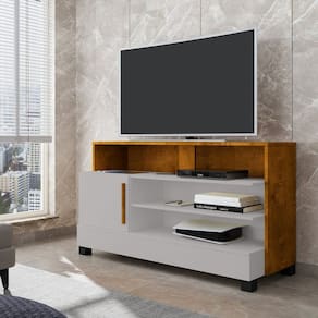 Rack para Tv até 48 Polegadas Pipa 108cm Off-White/Naturalle