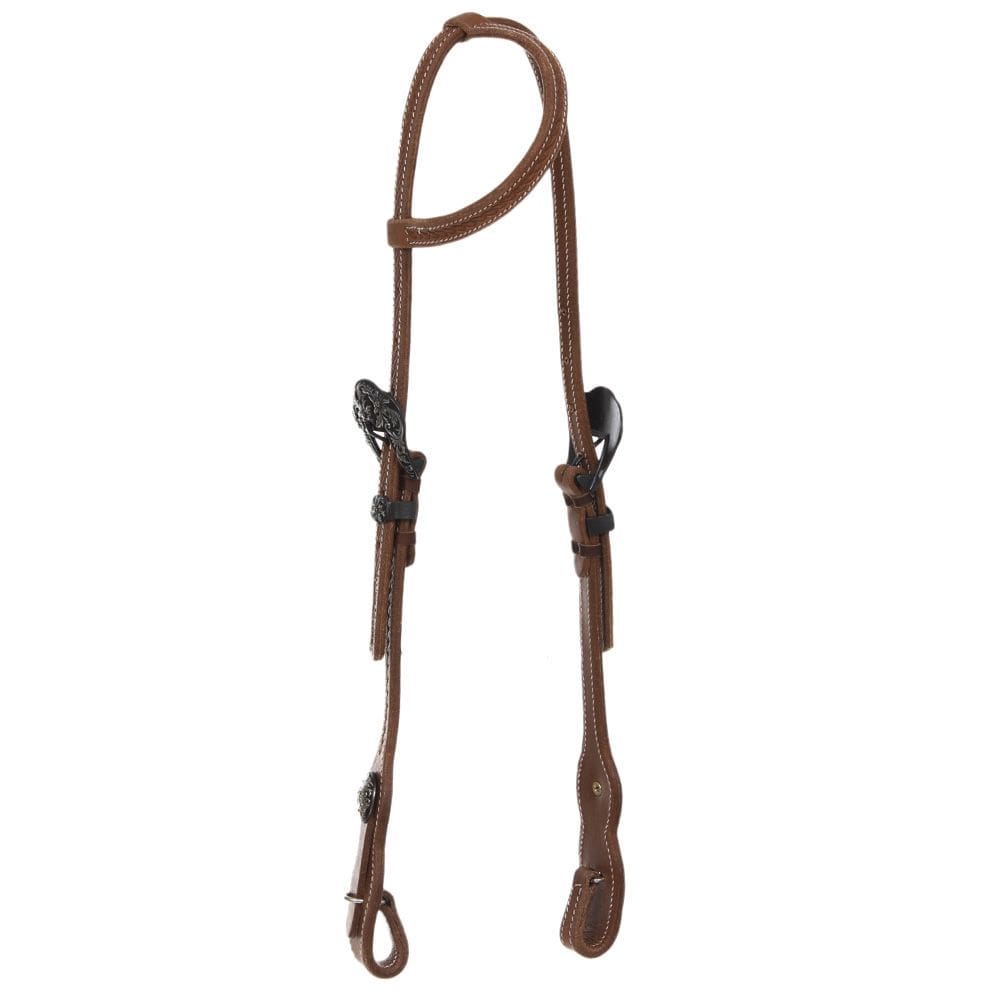 Cabeçada 1 Orelha em Couro para Cavalo Top Equine 37166