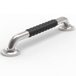 Barra de Apoio 30cm Inox Suporte Antiderrapante Criança Idoso Cadeirante Gestante Acessibilidade Corrimao Escada Proteçao Segurança Resistente