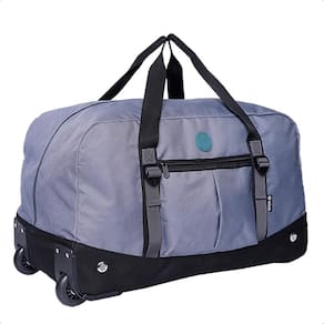 Bolsa Mala Sacola De Viagem Com Rodas Reforçada - Cinza