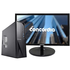 Computador SFF Concórdia Completo Com Monitor 21,5`` Processador Core i7 9700 8GB DDR4 SSD 480GB FreeDos