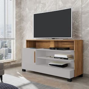 Rack para Tv até 48 Polegadas Pipa 108cm Off-White/Cinamomo