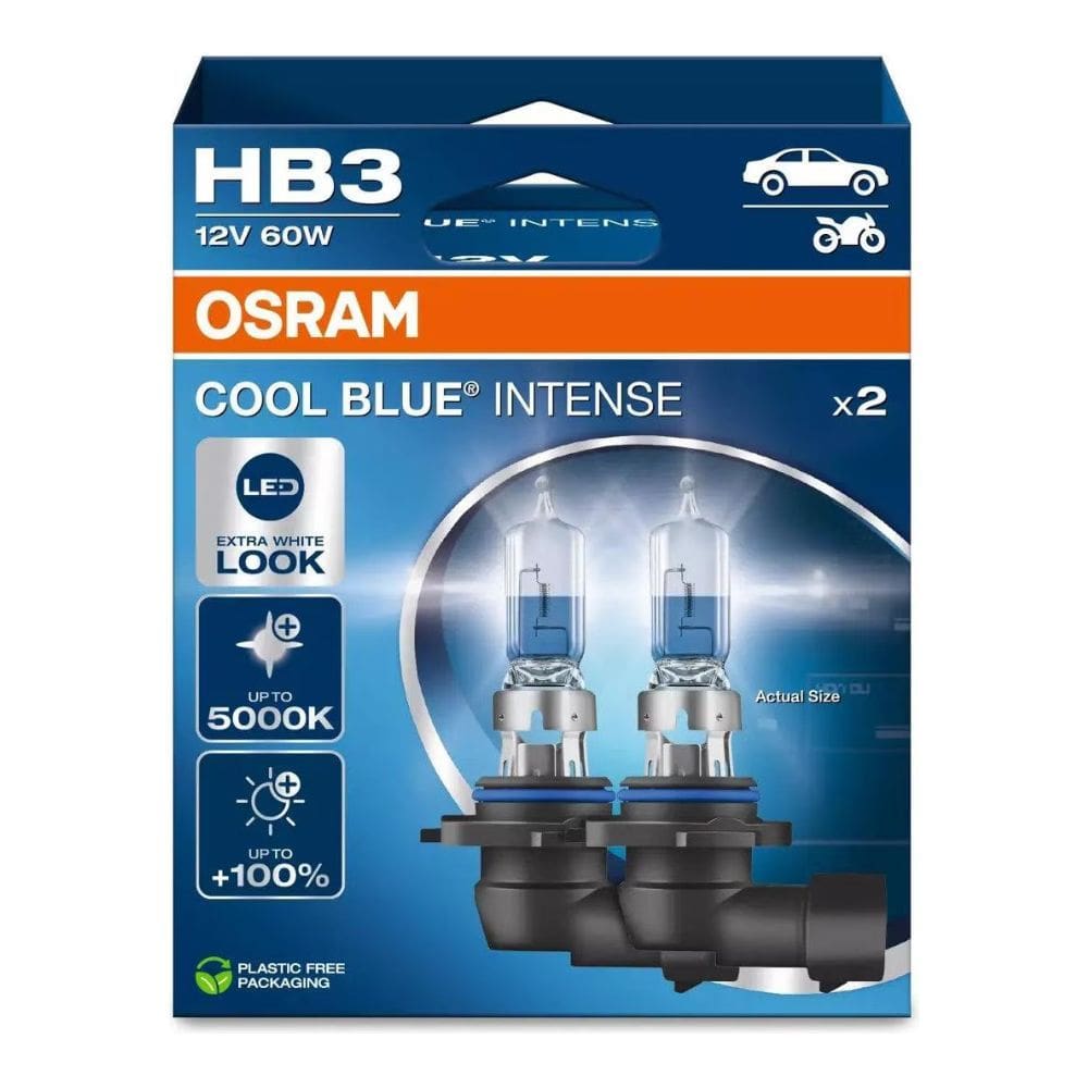 Par Lâmpada Osram Cool Blue Intense Hb3 5000k 60w 12v