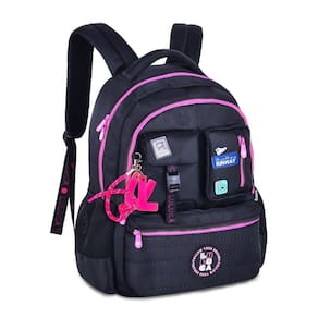 Mochila De Costas Luluca Feminina Escolar Juvenil - Preto