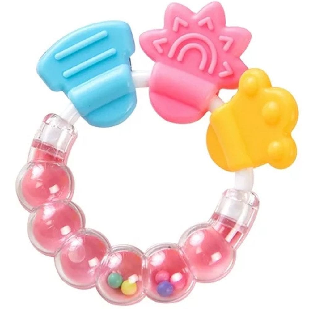 Mordedor Diverte Redondo de Silicone com Chocalho