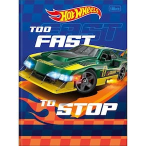 Caderno Brochurão 80Fls Hot Wheels Too Fast To Stop Tilibra