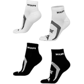 Kit 02 Pares Meia Corrida Prime HUPI Preto e Branco 36-42