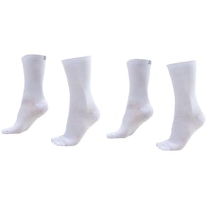 Kit 02 Pares Meia Corrida Ciclismo Hupi Carbono Branco