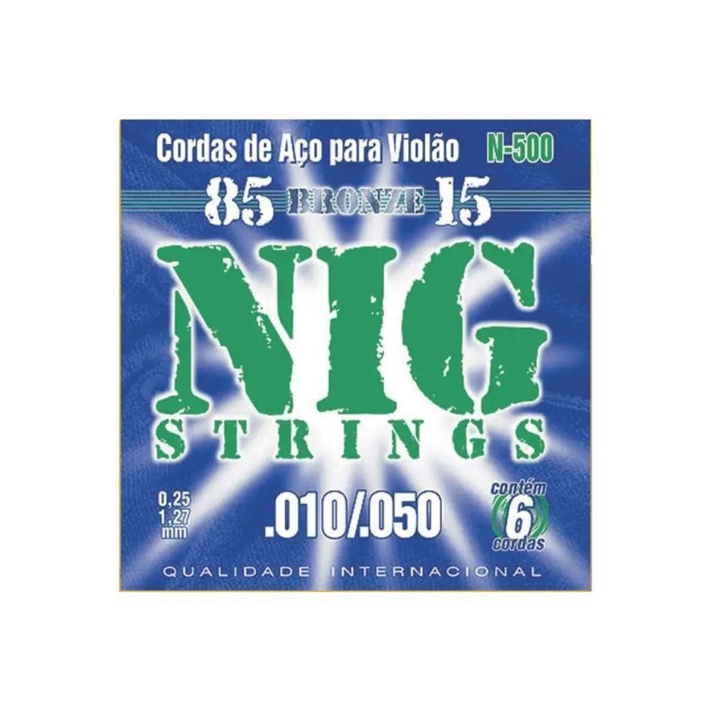 Encordoamento Violao Aco N500 0.10 Bolinha Nig