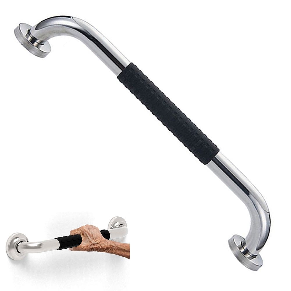 Barra de Apoio Inox 60cm Suporte Antiderrapante Casa Banheiro Box Idoso Gestante Criança Cadeirante Acessibilidade Corrimao Escada Segurança