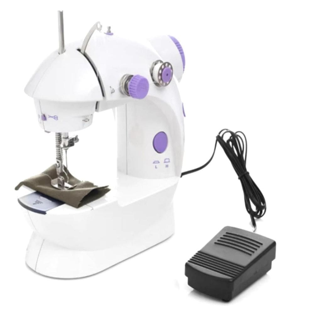 Kit Máquina De Costura Acessórios E Pedal Bivolt Garantia