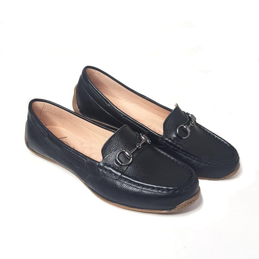 Mocassim Feminino Casual Confortável Fivela Estilo Slide