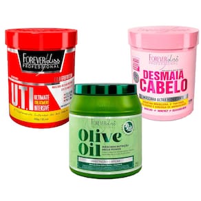 Kit Cronograma Rapunzel Forever Liss UTI Olive Desmaia 950g