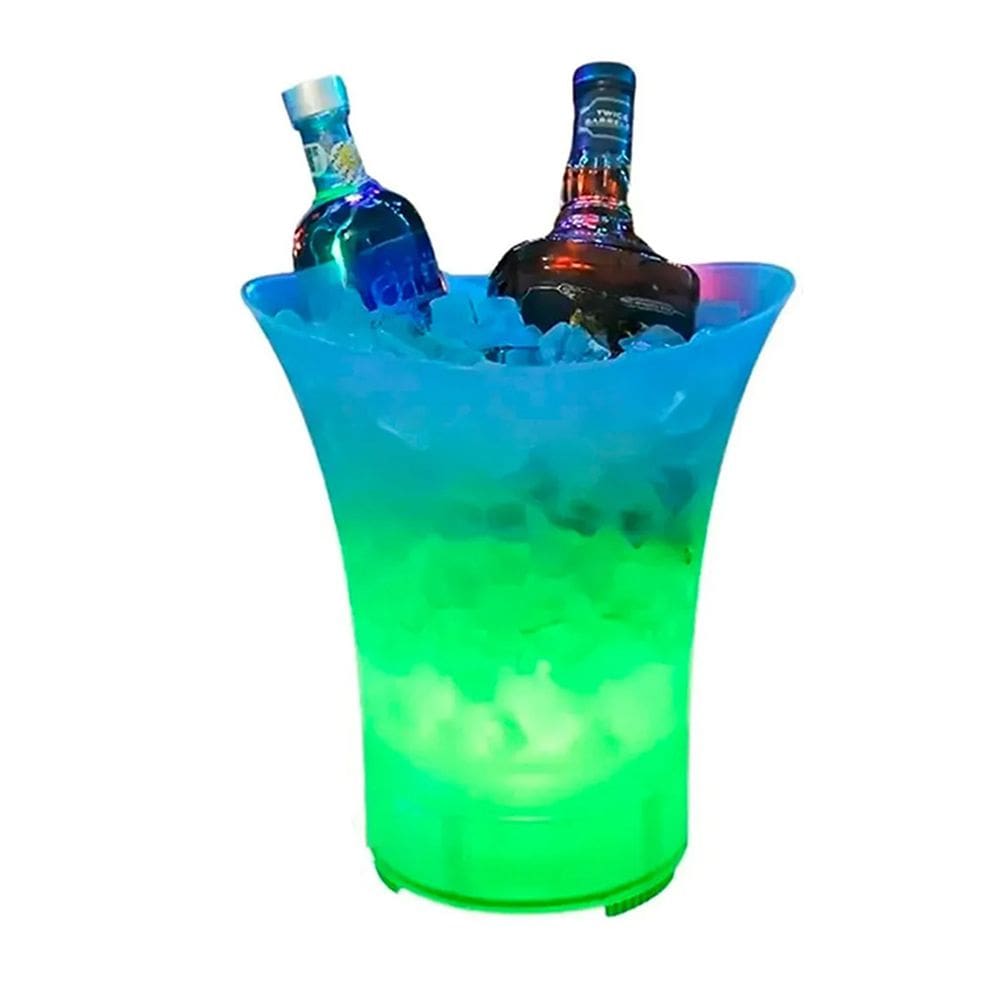 Balde de Gelo Caixa de Som LED RGB 5 Litros Bluetooh Speaker Alto Falante Iluminaçao Festa Decoraçao Musica Reuniao Comemoraçao Entretenimento