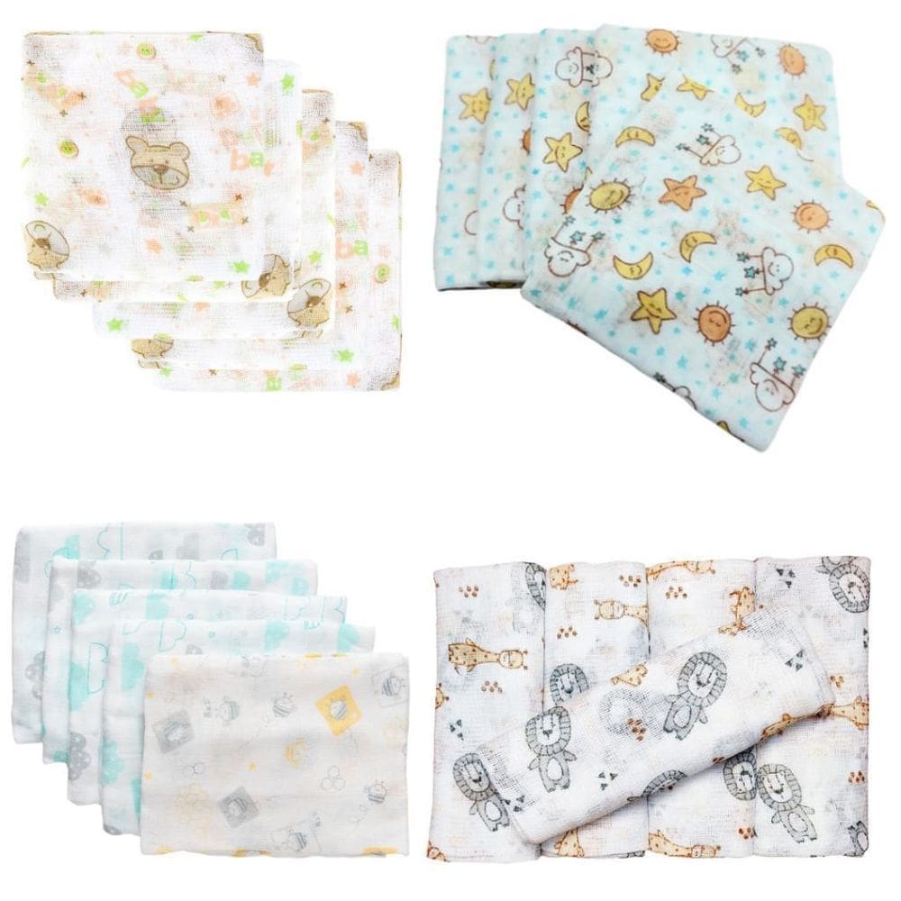 Kit Com 10 Fralda De Pano Bebê 60X60 100% Algodão Neutro