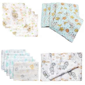 Kit Com 10 Fralda De Pano Bebê 60X60 100% Algodão Neutro