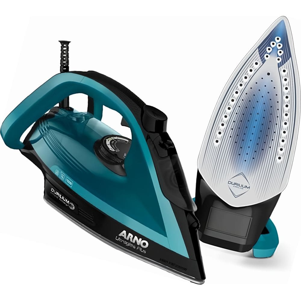 Ferro Vapor Arno Ultragliss Plus Base Durilium 1520W Azul Vapor 30g/min Extra 130g/min