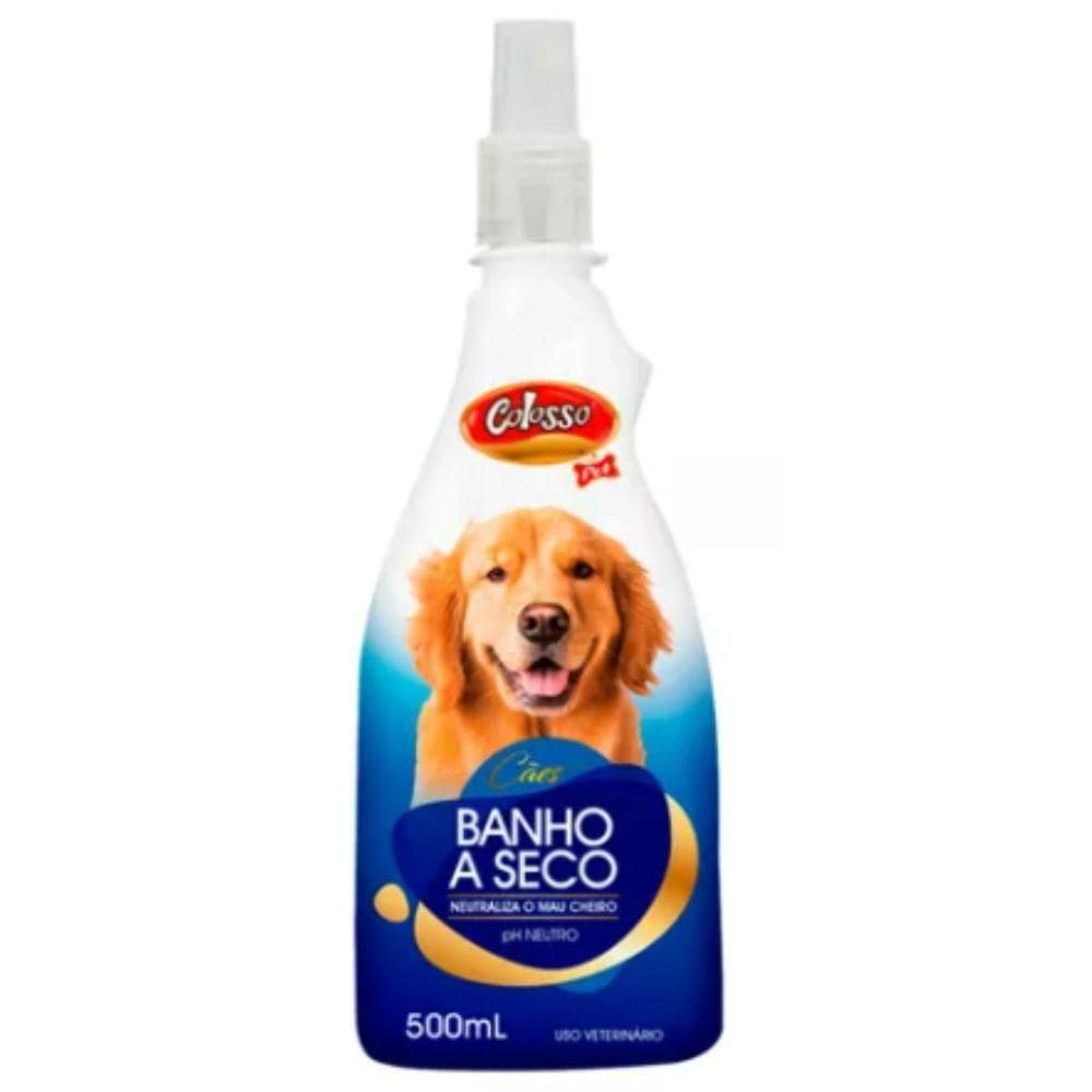 Banho À Seco Colosso Pet Para Cães 500Ml Higiene Sem Água