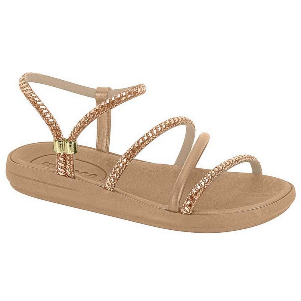 Sandalia Papete Moleca Calce Facil Tiras De Brilho 5525.104