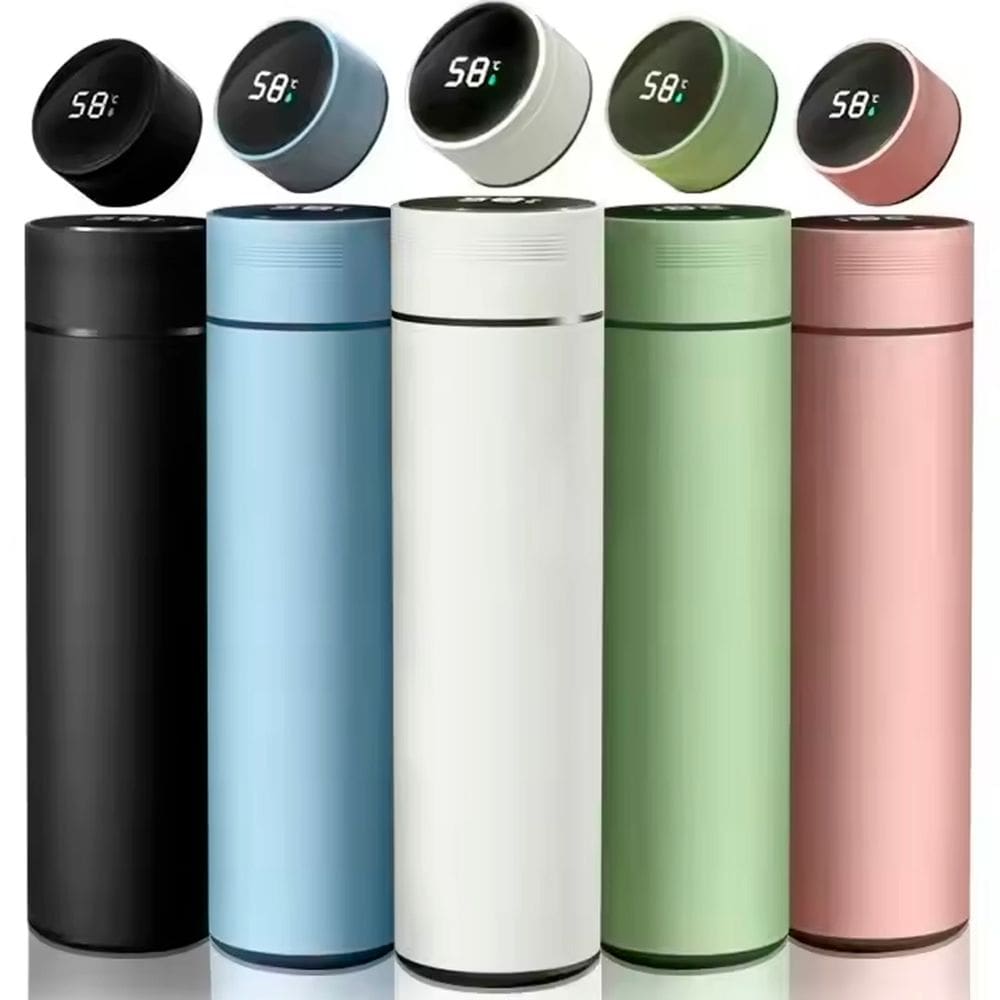 Garrafa Termica Inteligente Com Visor de LED Marcador de Temperatura 500ml