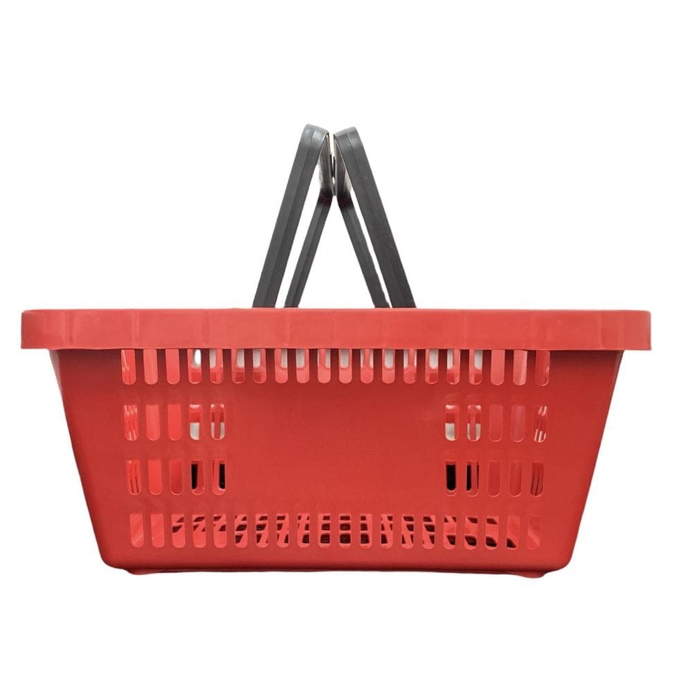 Cesta De Supermercado Farmácia Reforçada 13L Vermelho