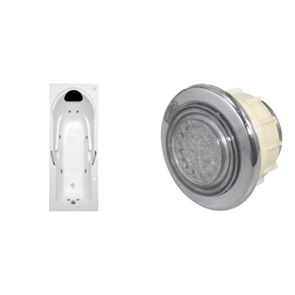 Banheira de Hidromassagem Capri  Astra em Gel P1 - com Aquecedor e Cromoterapia Branco