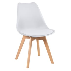 Cadeira para Sala de Jantar Eames Leda Estofada Branco