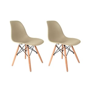 Conjunto 2 Cadeiras para Sala de Jantar Eames Eiffel Dkr Cinza