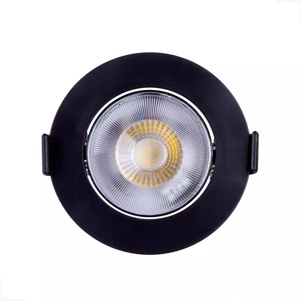 Luminária Spot Led 9x9 cm Direcionável Embutir Redondo 5w 3000K Luz Amarela Branco Quente Casa Sala Quarto Academia Sanca Gesso