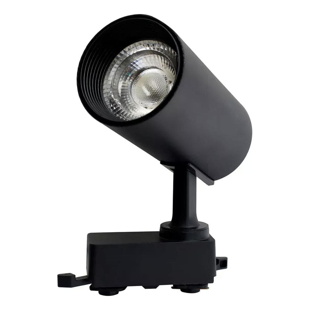 Spot Trilho Eletrificado 15w Preto 6500k Luz Branco Frio Sala quarto Luminária LED Comercio Academia