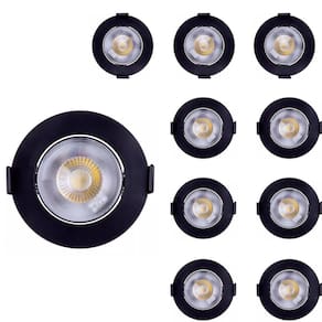 Kit 10 Luminária Spot Led 9x9 cm Direcionável Embutir Redondo 5w 3000K Luz Amarela Branco Quente Casa Sala Quarto Academia Sanca Gesso