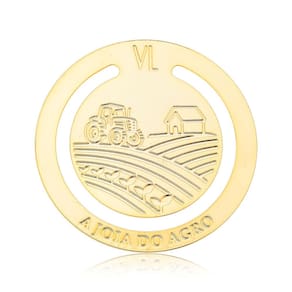 Marcador de Páginas Trator Revestido em Ouro