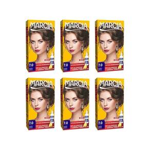 Coloração Marcia Liquida 7.0 Louro Medio - Kit C/6Un