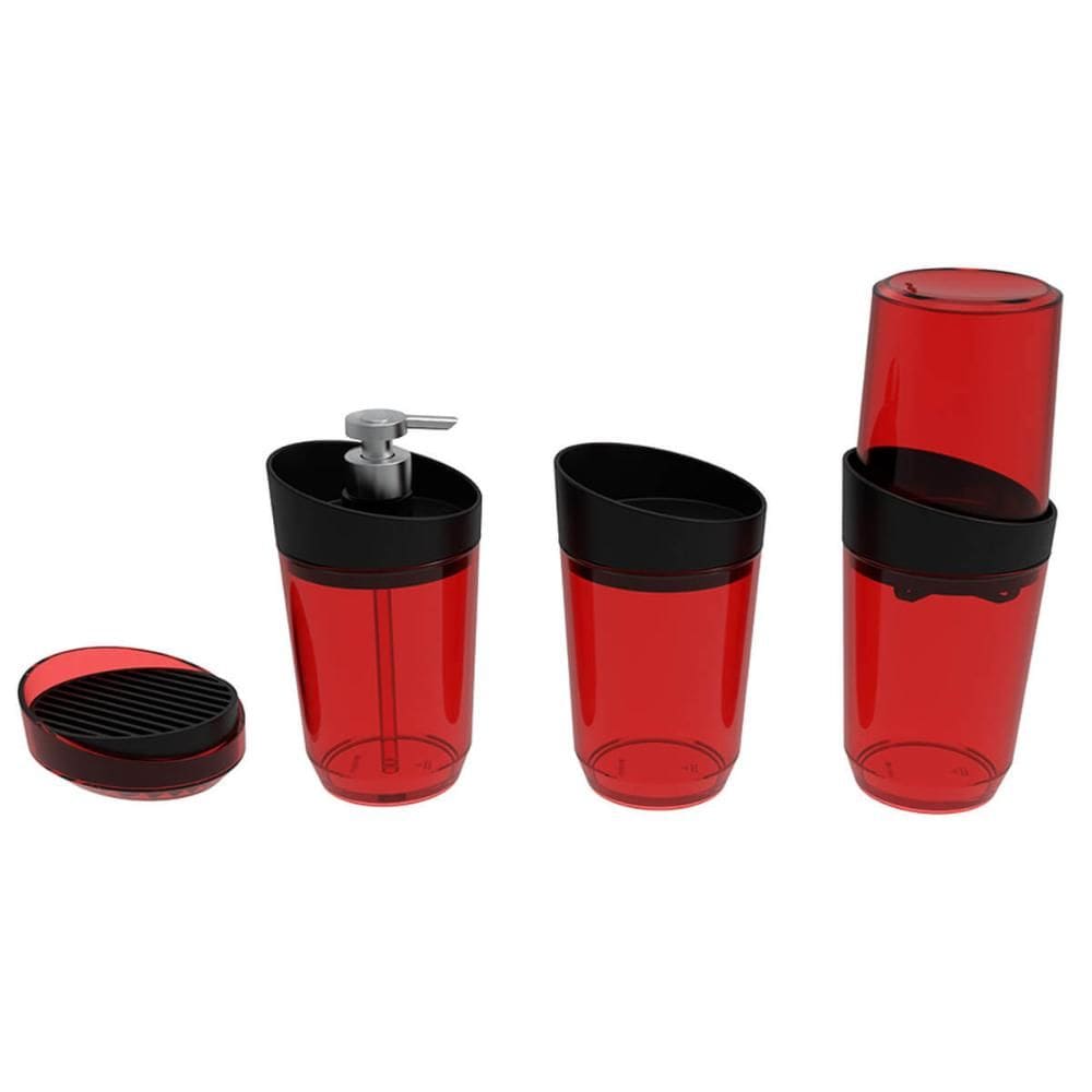 Kit Banheiro Crippa 4 Peças Porta Escova Porta Sabonete Líqu