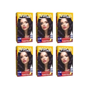 Coloração Marcia Liquida 3.66 Acaju Purpura - Kit C/6Un