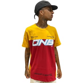 Camiseta Masculina Especial Onbongo Nonos Amarela/Vermelha ON262