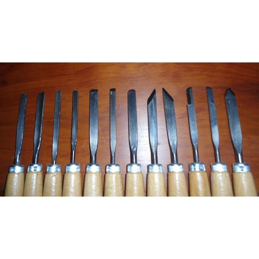 Formao P/Entalhe Em Madeira Amador Com 12 Pcs Mlc 025Formao