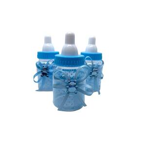 Lembrancinha Mamadeira Decorada Azul 60ml 10un
