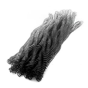 Espiral De Plástico Com 50 Unidades 12Mm Preto Plaspiral