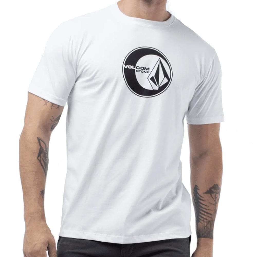 Camiseta Volcom Simply Stoned SM25 Masculina Branco