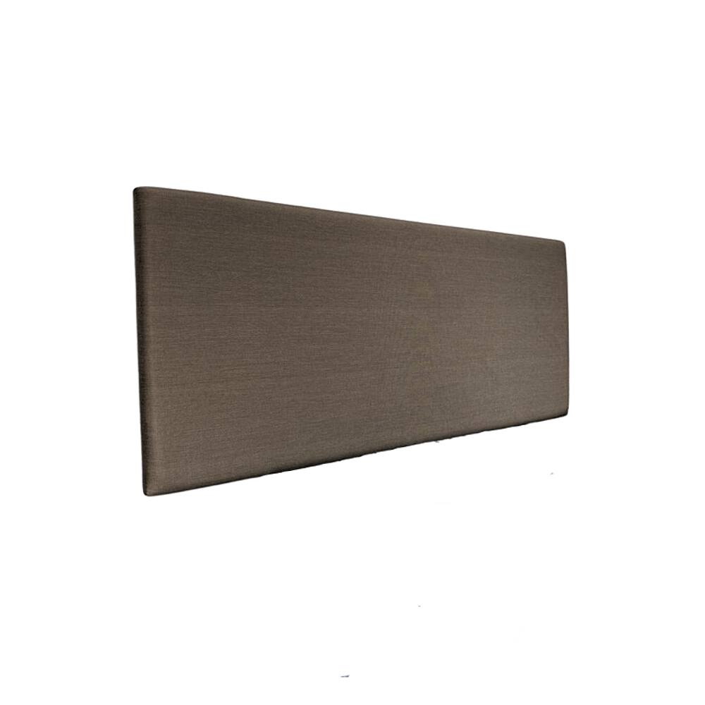 Cabeceira Estofada Casal 1 Bloco Não é Segredo Linho Marrom Mesclado 140x60