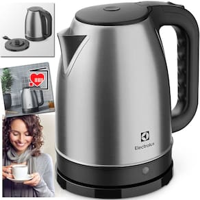 Chaleira Elétrica Jarra Garrafa Bule EEK10 Electrolux Inox 1,8 Litros Desligamento Automático