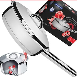 Frigideira Inox Fundo Triplo Tampa Solar Tramontina 3,3 Litros 24cm