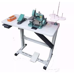 Máquina de Costura Overlock Semi-Industrial c/ Mesa e Motor