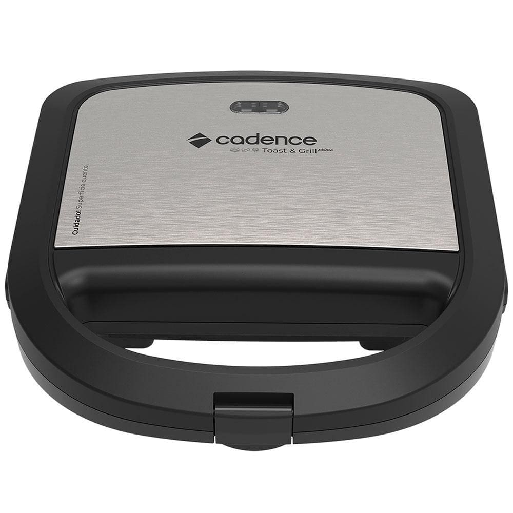 Sanduicheira Toast e Grill Prime Cadence SAN615 Preto e Inox, 220 Volts