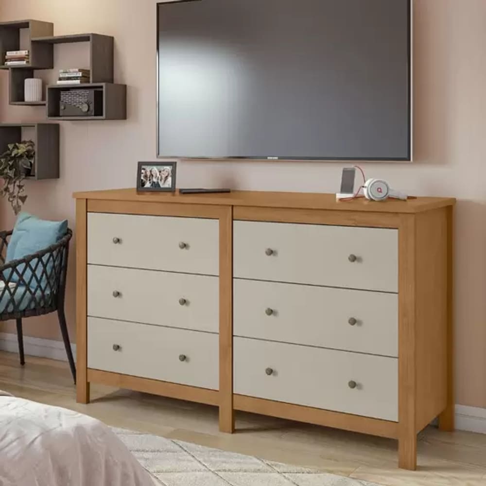 Comoda Horizontal Maggiore C/06 Gav New - Amendoa Clean/Off White
