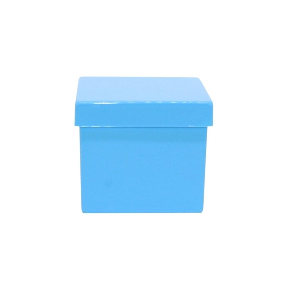 Lembrancinha Caixa Acrilica 5x5cm Azul Bebê 10un