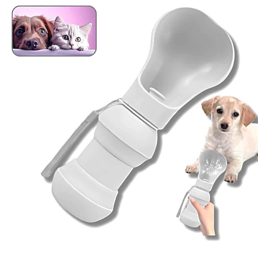 Bebedouro Pet Portátil Em Silicone 300ml Hidratacao Saudavel Cachorro Gato Agua Fresca Alça Dobravel