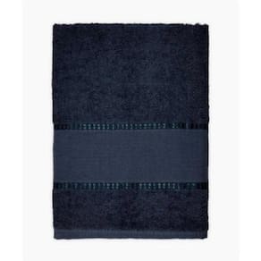 1 Toalha De Banho Barra Para Bordar Ponto Cruz 65X130 Preto