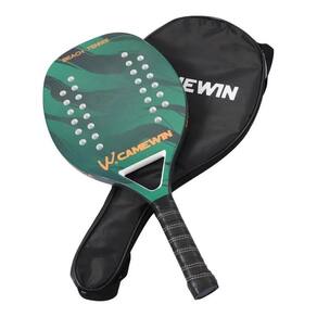 Raquete Para Beach Tennis Em Fibra Carbono Com Capa Protetora - Camewin